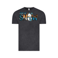Vintage Black Let It Snow Snowman Vintage Tee - RanaPortraitStore