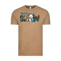 Vintage Coffee Let It Snow Snowman Vintage Tee - RanaPortraitStore