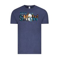 Vintage Denim Let It Snow Snowman Vintage Tee - RanaPortraitStore