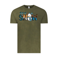 Vintage Olive Let It Snow Snowman Vintage Tee - RanaPortraitStore