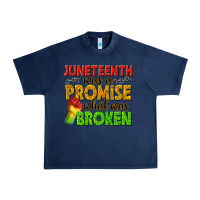 Navy juneteenth was a promise what was broken Urban Heavy Tee - texasbilliewilder
