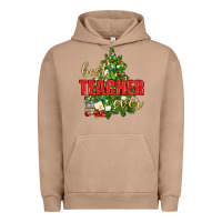 Pigment Burro Best Teacher Ever With Christmas Tree Urban Hoodie - BundleAndBundleShop