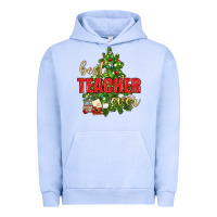 Pigment Grape Ice Best Teacher Ever With Christmas Tree Urban Hoodie - BundleAndBundleShop