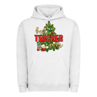 Pigment Lunar Rock Best Teacher Ever With Christmas Tree Urban Hoodie - BundleAndBundleShop
