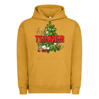 Pigment Peanut Butter Best Teacher Ever With Christmas Tree Urban Hoodie - BundleAndBundleShop