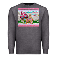 Charcoal Heather happy easter y'all  rabbit Premium Sweatshirt - BarkalooDesign