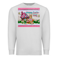Dove Grey happy easter y'all  rabbit Premium Sweatshirt - BarkalooDesign