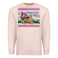 Pale Pink happy easter y'all  rabbit Premium Sweatshirt - BarkalooDesign