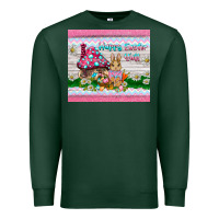 Sports Green happy easter y'all  rabbit Premium Sweatshirt - BarkalooDesign