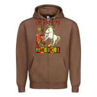 Chestnut christmas magical unicorn Zipper Hoodie - FaDigitalArtStudio