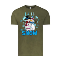Vintage Olive Let It Snow Vintage Tee - RanaPortraitStore