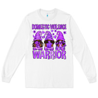 White Domestic Violence Warrior Afro Gnomes Long Sleeve Tee - texasbilliewilder