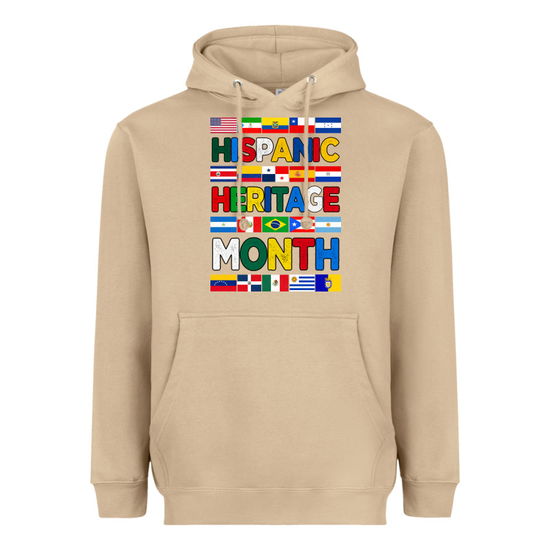 Hispanic Haritage Month Flags Heavyweight Hoodie by BundleAndBundleShop | Teevron