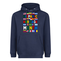 Navy hispanic haritage month flags Heavyweight Hoodie - BundleAndBundleShop
