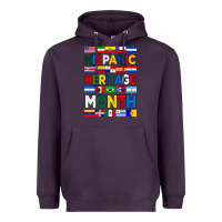 Plum hispanic haritage month flags Heavyweight Hoodie - BundleAndBundleShop