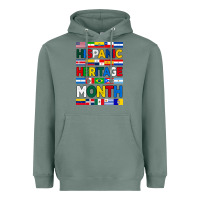Sage hispanic haritage month flags Heavyweight Hoodie - BundleAndBundleShop
