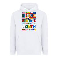 White hispanic haritage month flags Heavyweight Hoodie - BundleAndBundleShop