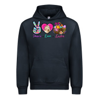 Navy Peace Love Easter Urban Hoodie - BundleAndBundleShop