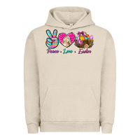 Pigment French Oak Peace Love Easter Urban Hoodie - BundleAndBundleShop