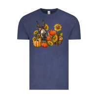 Vintage Denim donkey sunflower and pumpkin farm Vintage Tee - BarkalooDesign