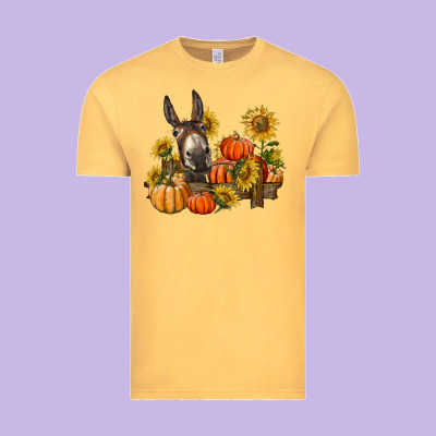 Donkey Sunflower And Pumpkin Farm Vintage Tee Designed By Barkaloodesign