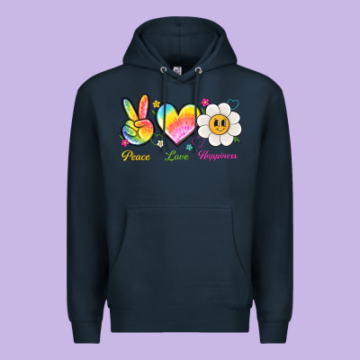 Peace Love Happiness Premium Hoodie Designed By Nancycooperartshop