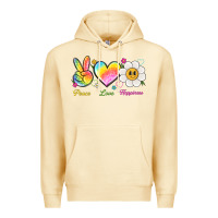 Pina Colada peace love happiness Premium Hoodie - NancyCooperArtShop