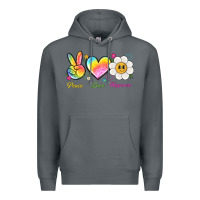 Rock peace love happiness Premium Hoodie - NancyCooperArtShop