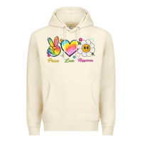 Sandshell peace love happiness Premium Hoodie - NancyCooperArtShop