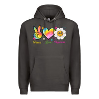 Smoke peace love happiness Premium Hoodie - NancyCooperArtShop