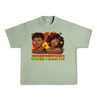 Oil Green juneteenth with afro black kids Urban Heavy Tee - texasbilliewilder