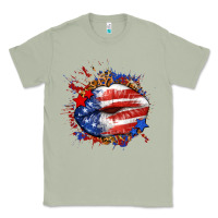 Matcha Leopard American flag lips Classic Tee - Neo Western