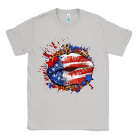 Moon Dust Leopard American flag lips Classic Tee - Neo Western