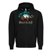 Black armadillo by morning Zipper Hoodie - RacoonDesign