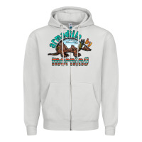 Dove Grey armadillo by morning Zipper Hoodie - RacoonDesign