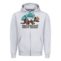 Heather Grey armadillo by morning Zipper Hoodie - RacoonDesign