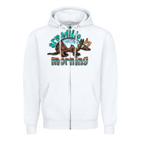 White armadillo by morning Zipper Hoodie - RacoonDesign