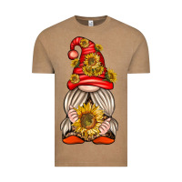 Vintage Coffee western gnome with sunflowers Vintage Tee - texasbilliewilder
