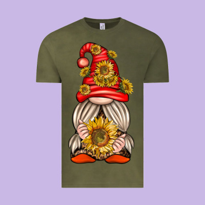 Western Gnome With Sunflowers Vintage Tee Designed By Texasbilliewilder