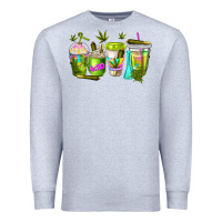 Heather Grey coffee cups Premium Sweatshirt - NancyCooperArtShop