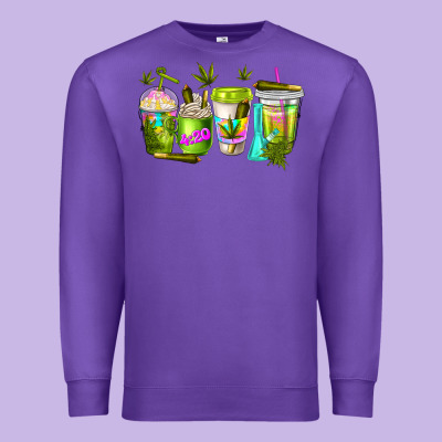 Coffee Cups Premium Sweatshirt Designed By Nancycooperartshop