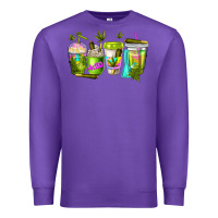 Purple coffee cups Premium Sweatshirt - NancyCooperArtShop