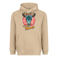 Mushroom blame it all on my roots bull skull black Heavyweight Hoodie - JahusDesignShop