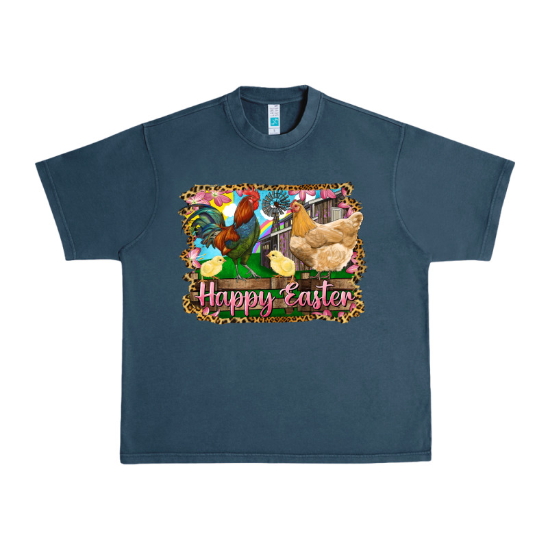 Happy Easter Rooster Chicken And Chick Urban Heavy Tee by RanaPortraitStore | Teevron