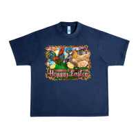 Navy happy easter rooster chicken and chick Urban Heavy Tee - RanaPortraitStore