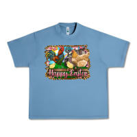 Pebble Blue happy easter rooster chicken and chick Urban Heavy Tee - RanaPortraitStore