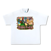 White happy easter rooster chicken and chick Urban Heavy Tee - RanaPortraitStore