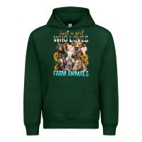 Forest Green Just A Girl Who Loves Farm Animals Urban Hoodie - BundleAndBundleShop