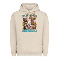 Pigment French Oak Just A Girl Who Loves Farm Animals Urban Hoodie - BundleAndBundleShop
