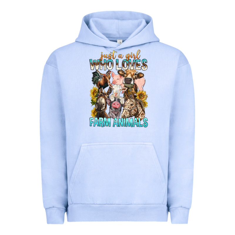 Just A Girl Who Loves Farm Animals Urban Hoodie by BundleAndBundleShop | Teevron
